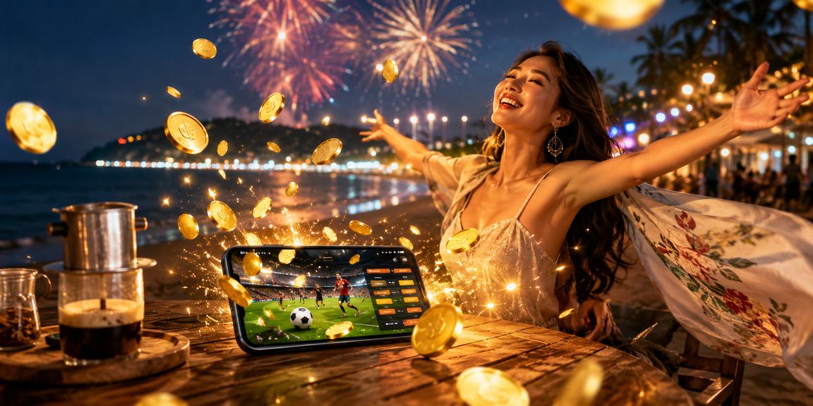 Người dùng xem kèo thể thao và đặt cược tại quán cà phê ở Vũng Tàu